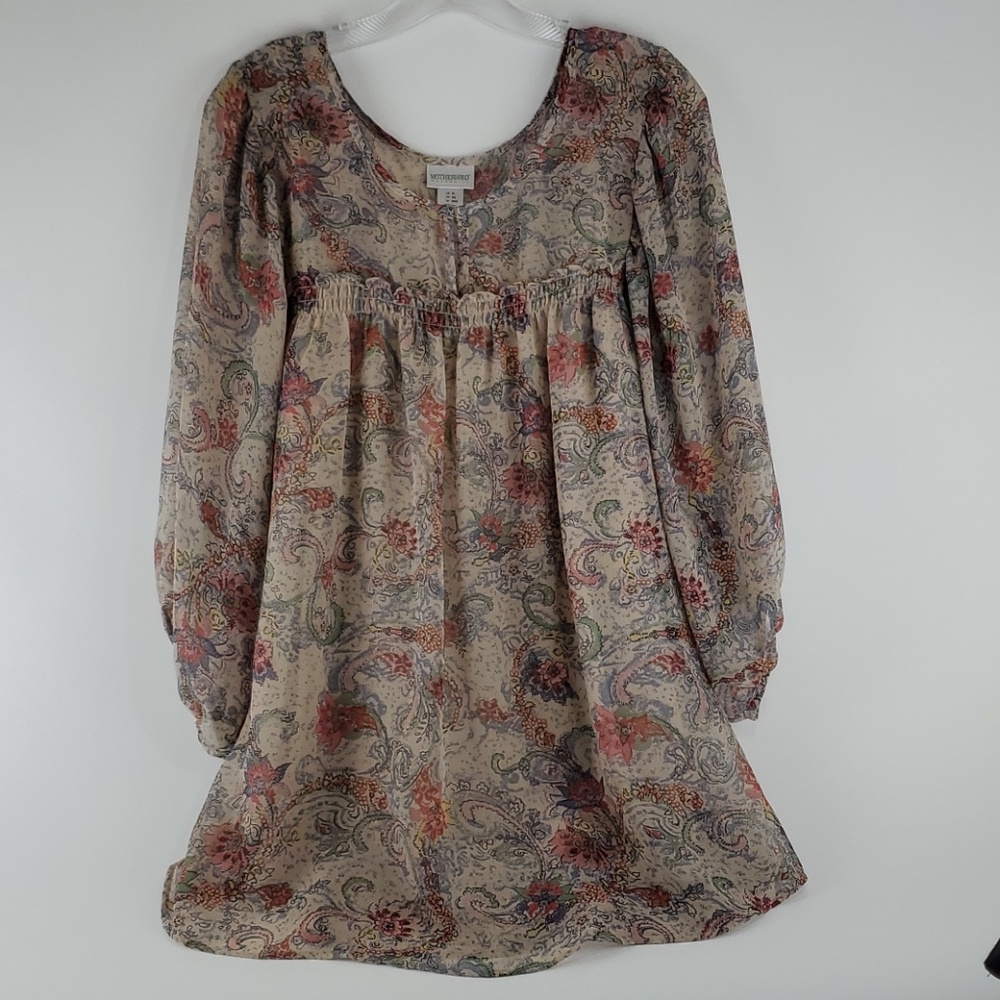 Maternity Top Floral Design with Attached Camisole